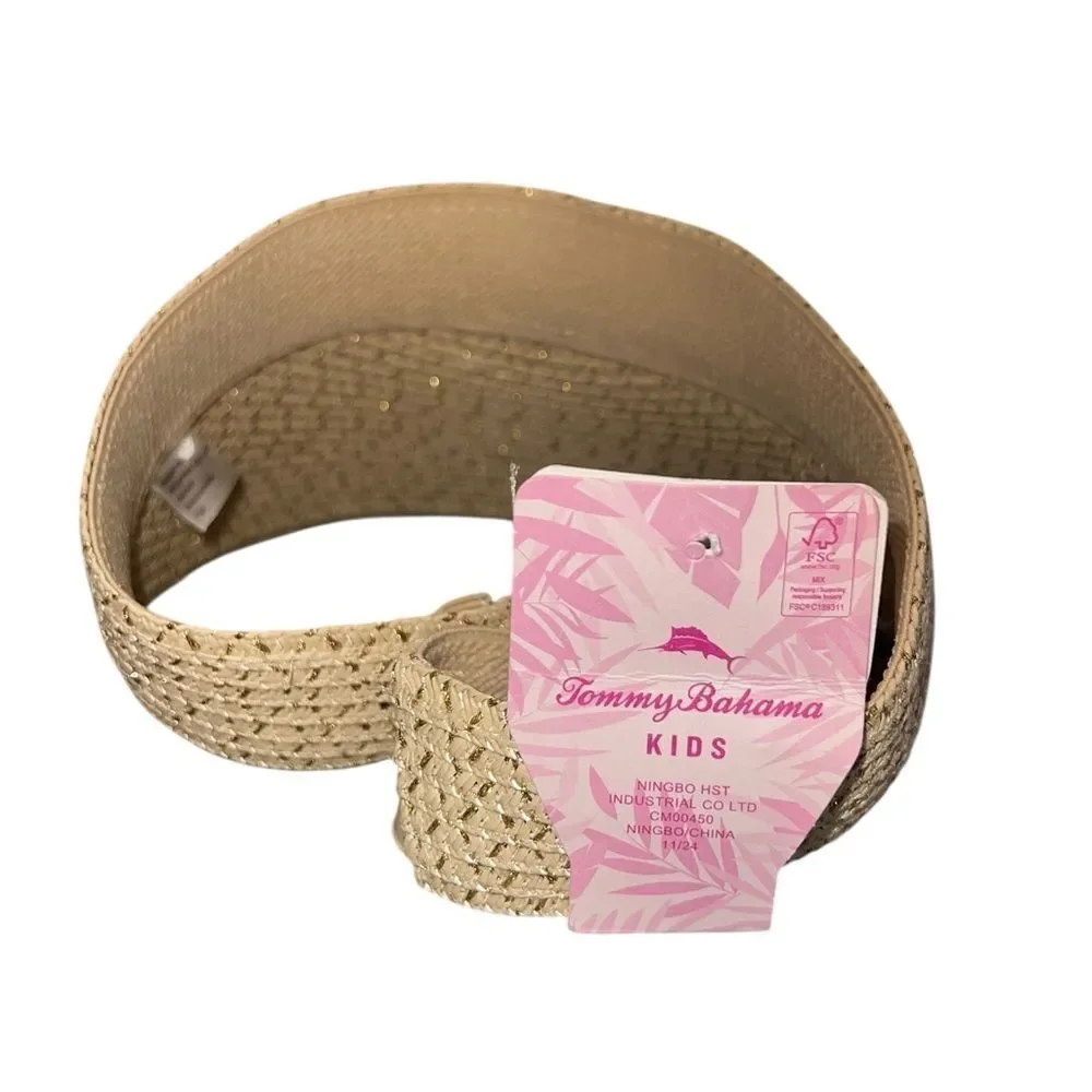 Tommy Bahama Kids Straw Visor | Adjustable | NWT